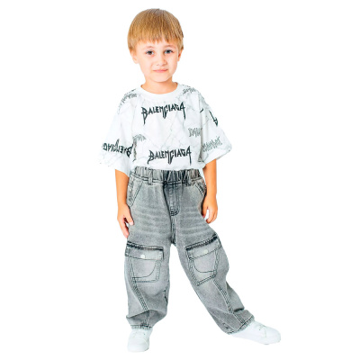 Джинсы для мальчика Deloras DLS 30008 серые 1